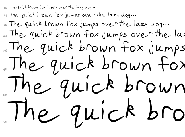 Slim Jim font waterfall